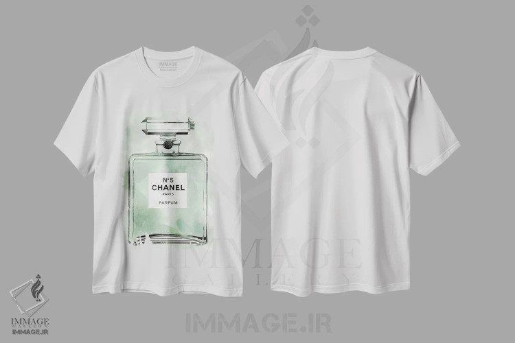 تیشرت سفید طرح دار – تیشرت طبیعت ,بطری عطر سبز اثر مدلین بلیک immage.ir