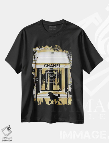 تیشرت مشکی طرح دار – تیشرت تایپوگرافی ,گشت و گذار در پاریس I اثر مدلین بلیک فروشگاه ایماژ