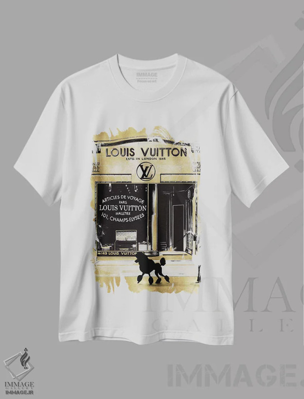 تیشرت سفید طرح دار – تیشرت مد ,گشت و گذار در پاریس II اثر مدلین بلیک فروشگاه ایماژ