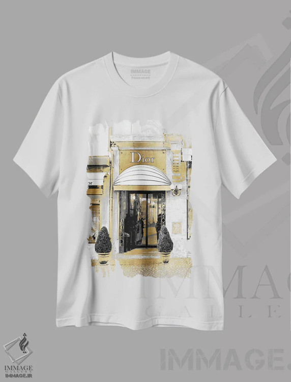 تیشرت سفید طرح دار – تیشرت فشن ,ورودی طراح VI اثر مدلین بلیک فروشگاه ایماژ