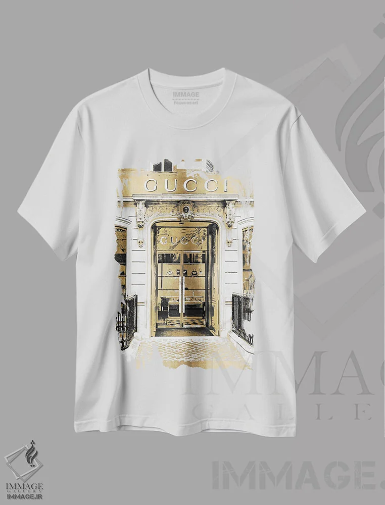 تیشرت سفید طرح دار – تیشرت هنری ,ورودی طراح VIII اثر مدلین بلیک فروشگاه ایماژ