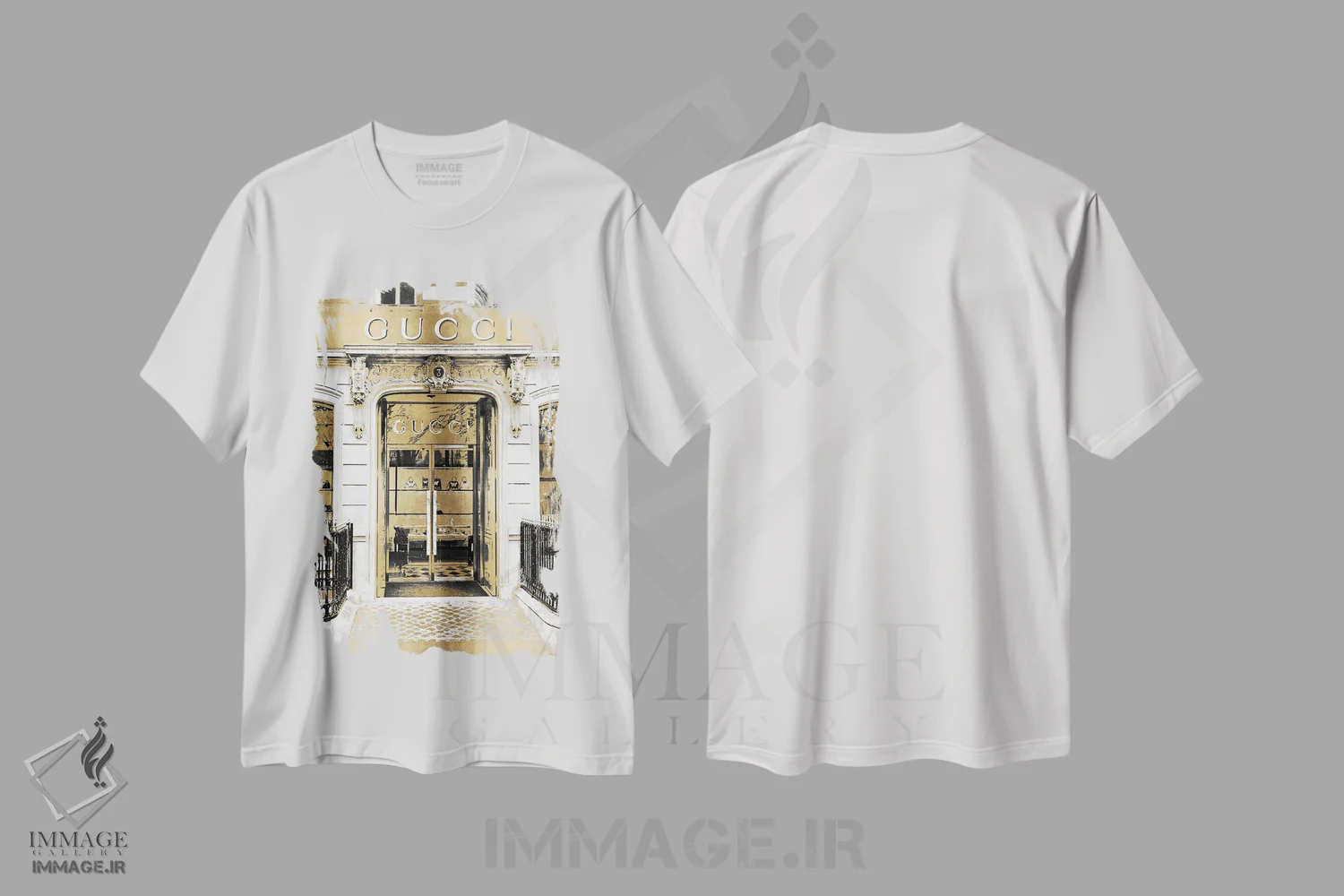تیشرت سفید طرح دار – تیشرت هنری ,ورودی طراح VIII اثر مدلین بلیک فروشگاه ایماژ