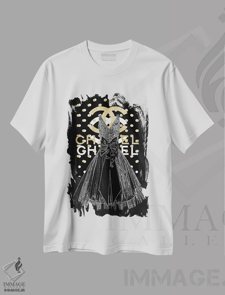 تیشرت سفید طرح دار – تیشرت فشن ,پیراهن مد روز اثر مدلین بلیک immage.ir