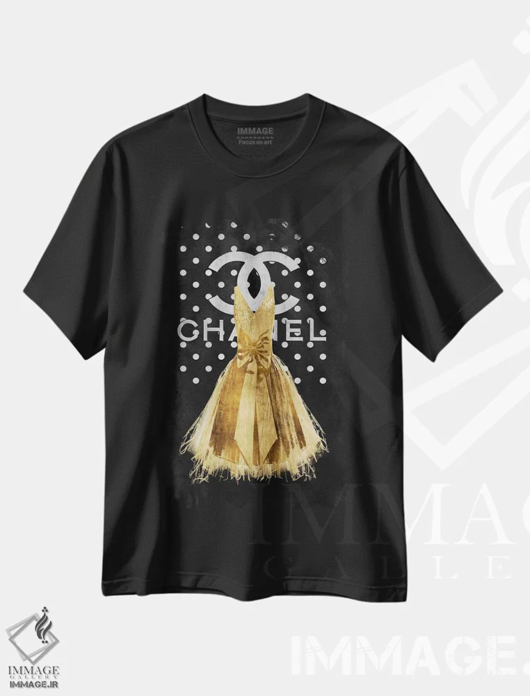 تیشرت مشکی طرح دار – تیشرت برند ,پیراهن مد روز اثر مدلین بلیک immage.ir