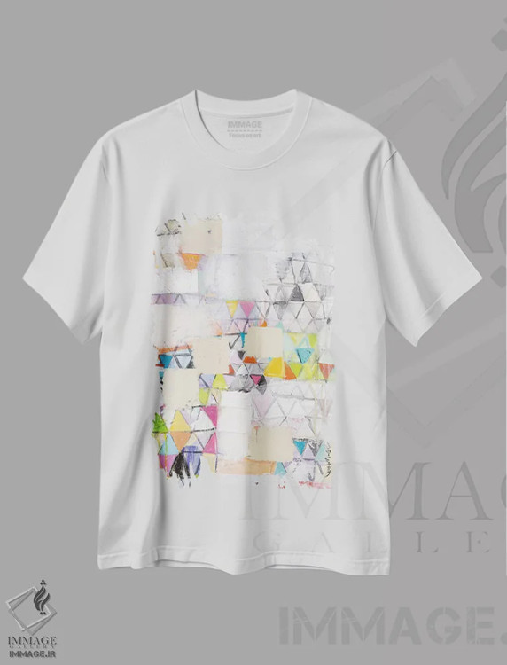 تیشرت سفید طرح دار – تیشرت هنری ,پوشش اثر میشل دیزلی موفیت immage.ir