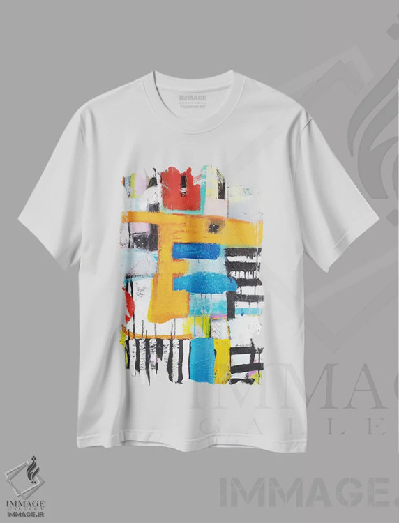 تیشرت سفید طرح دار – تیشرت هنری ,مرثیه اثر میشل دیزلی موفیت immage.ir