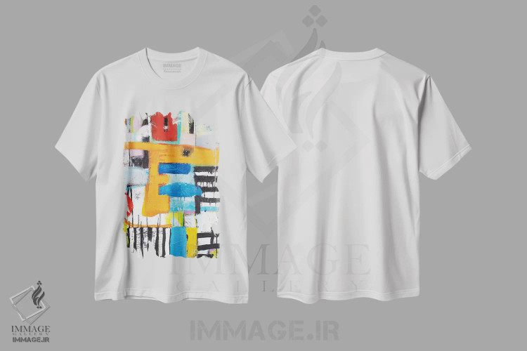تیشرت سفید طرح دار – تیشرت هنری ,مرثیه اثر میشل دیزلی موفیت immage.ir