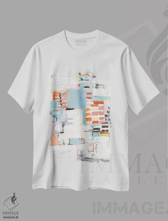 تیشرت سفید طرح دار – تیشرت هنری ,در زیر همه چیز اثر میشل دیزلی موفیت immage.ir