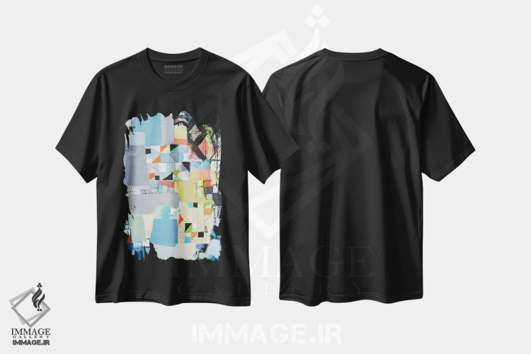 تیشرت مشکی طرح دار – تیشرت طبیعت ,صبح یکشنبه اثر میشل دیزلی موفیت immage.ir