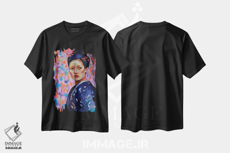 تیشرت مشکی طرح دار – تیشرت آسیایی ,گیشا اثر مارینا دل پوزو immage.ir