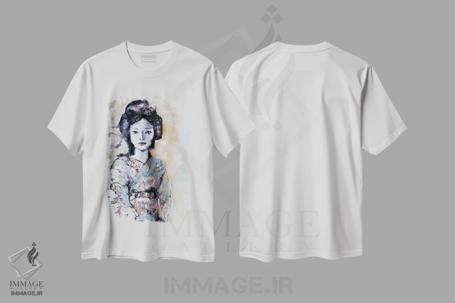 تیشرت سفید طرح دار – تیشرت آسیایی ,گیشا I اثر مارینا دل پوزو فروشگاه ایماژ