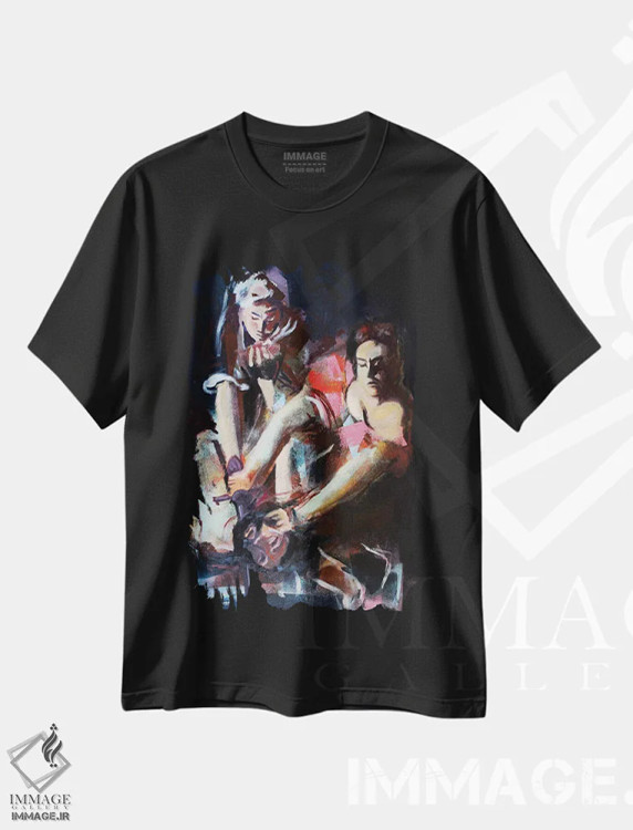 تیشرت مشکی طرح دار – تیشرت هنری ,جودیت اثر مارینا دل پوزو immage.ir