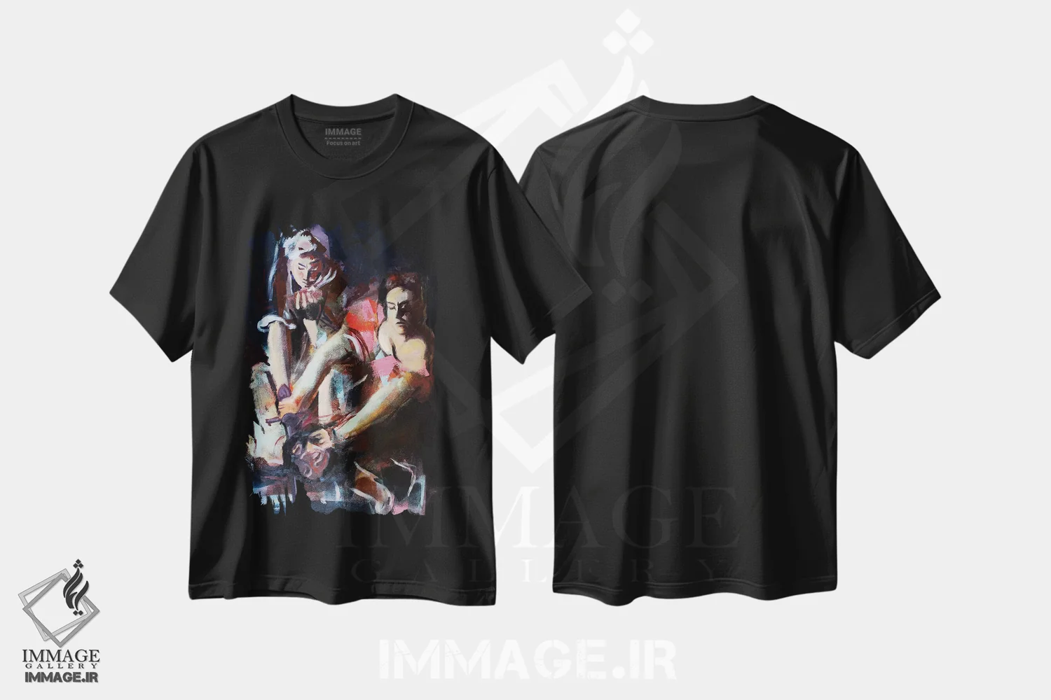 تیشرت مشکی طرح دار – تیشرت هنری ,جودیت اثر مارینا دل پوزو immage.ir