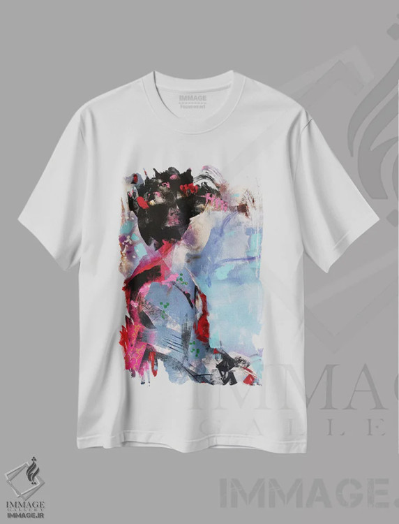 تیشرت سفید طرح دار – تیشرت ژاپنی ,گیشای کوچک II اثر مارینا دل پوزو immage.ir