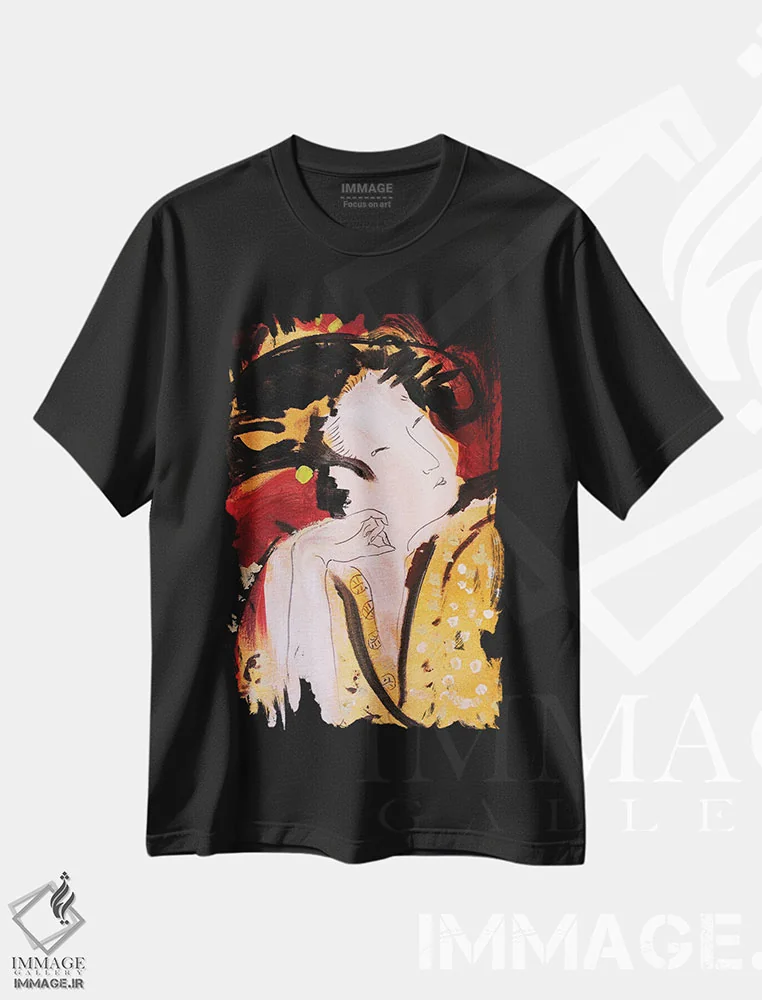 تیشرت مشکی طرح دار – تیشرت آسیایی ,گیشای کوچک IV اثر مارینا دل پوزو immage.ir