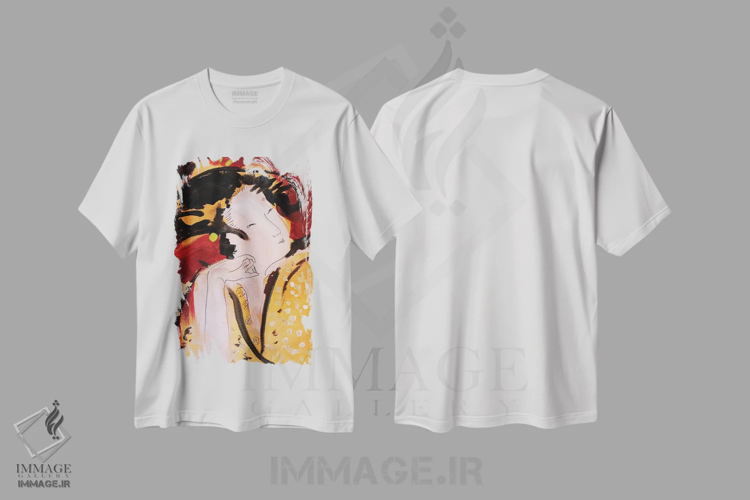 تیشرت سفید طرح دار – تیشرت آسیایی ,گیشای کوچک IV اثر مارینا دل پوزو فروشگاه ایماژ