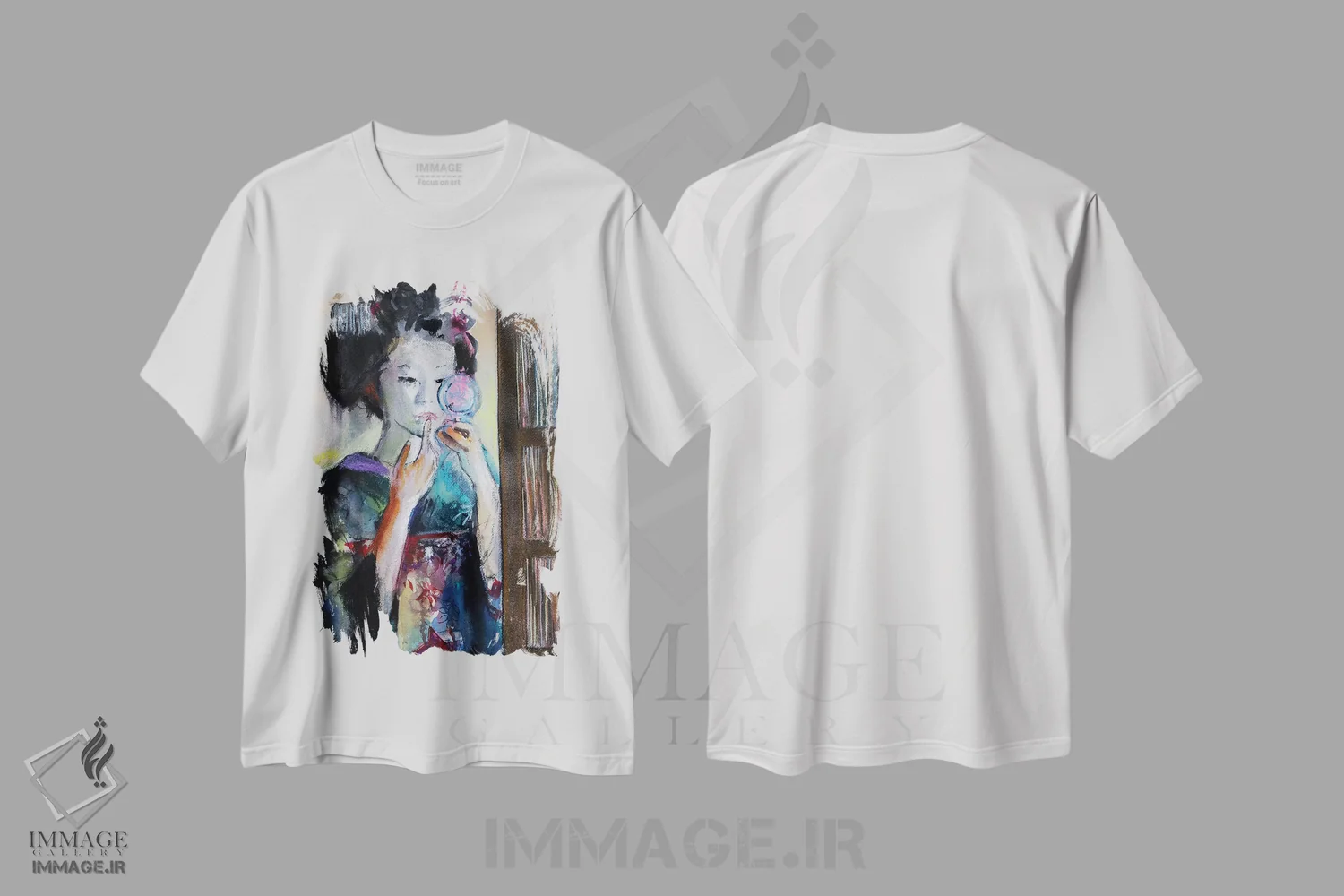 تیشرت سفید طرح دار – تیشرت ژاپنی ,آشتی اثر مارینا دل پوزو فروشگاه ایماژ