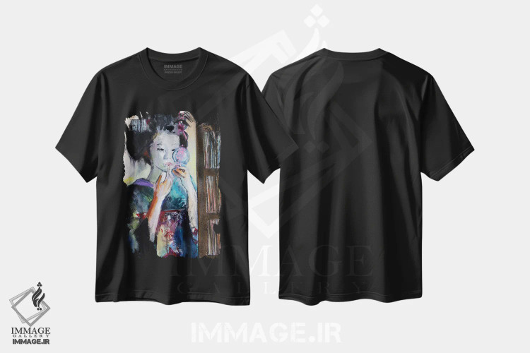 تیشرت مشکی طرح دار – تیشرت ژاپنی ,آشتی اثر مارینا دل پوزو immage.ir