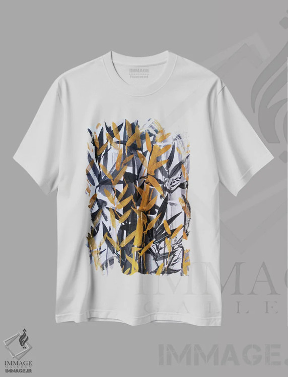 تیشرت سفید طرح دار – تیشرت طبیعت شرقی ,بامبو اثر مارینا دل پوزو immage.ir