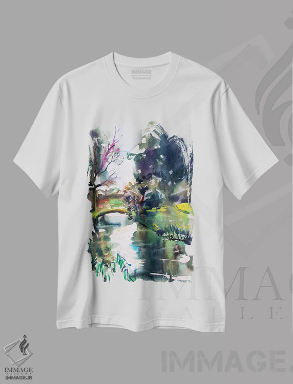 تیشرت سفید طرح دار – تیشرت طبیعت ,پل I اثر مارینا دل پوزو immage.ir