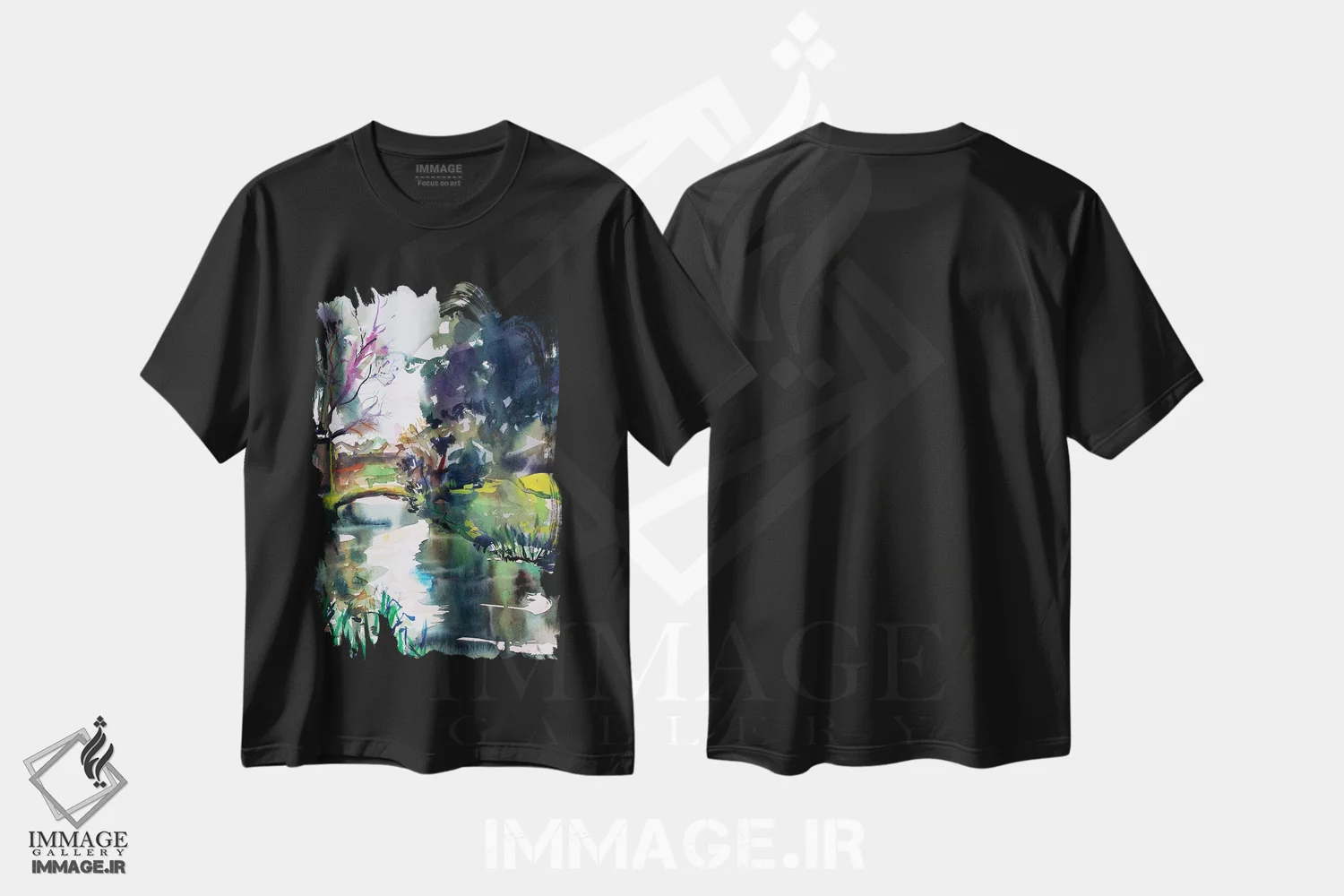 تیشرت مشکی طرح دار – تیشرت طبیعت ,پل I اثر مارینا دل پوزو فروشگاه ایماژ
