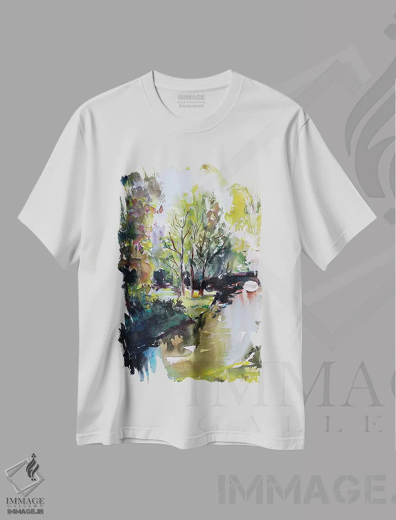 تیشرت سفید طرح دار – تیشرت طبیعت ,پل II اثر مارینا دل پوزو فروشگاه ایماژ