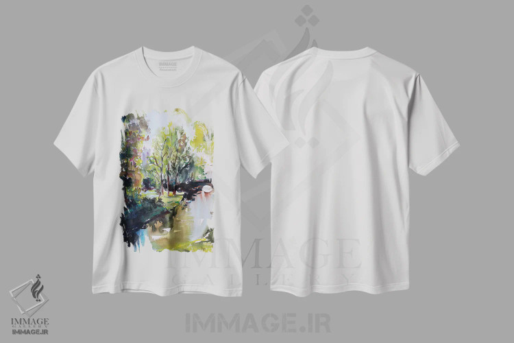 تیشرت سفید طرح دار – تیشرت طبیعت ,پل II اثر مارینا دل پوزو فروشگاه ایماژ