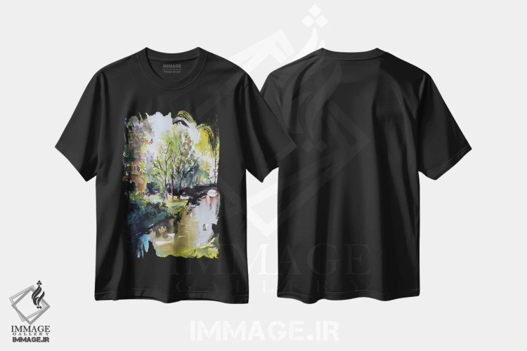 تیشرت مشکی طرح دار – تیشرت طبیعت ,پل II اثر مارینا دل پوزو immage.ir