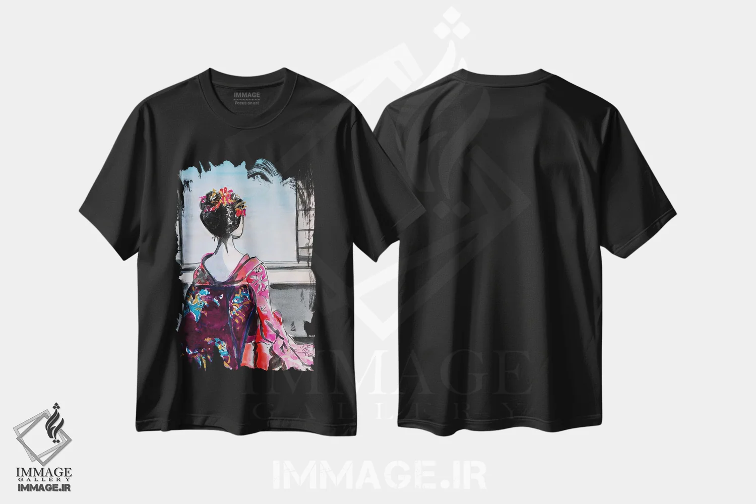 تیشرت مشکی طرح دار – تیشرت هنری ,پنجره اثر مارینا دل پوزو immage.ir