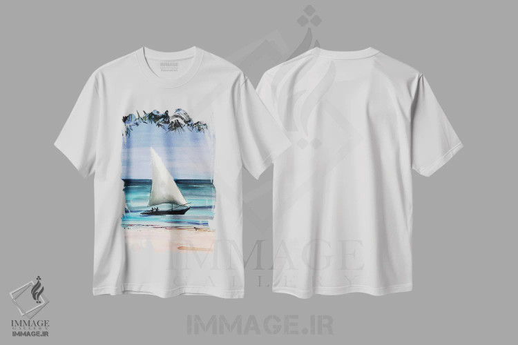 تیشرت سفید طرح دار – تیشرت طبیعت ,سفر اثر مارینا دل پوزو immage.ir