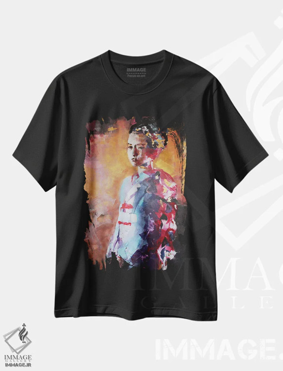 تیشرت مشکی طرح دار – تیشرت هنری ,گیشای خوب اثر مارینا دل پوزو immage.ir