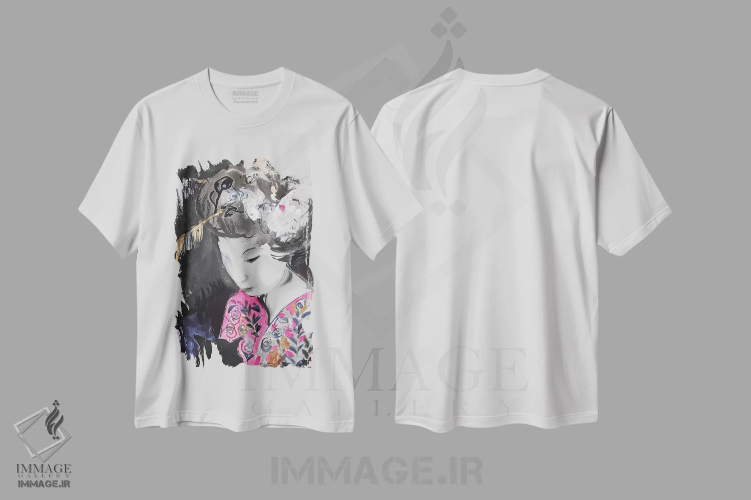 تیشرت سفید طرح دار – تیشرت آسیایی ,گیشای سومیه اثر مارینا دل پوزو فروشگاه ایماژ