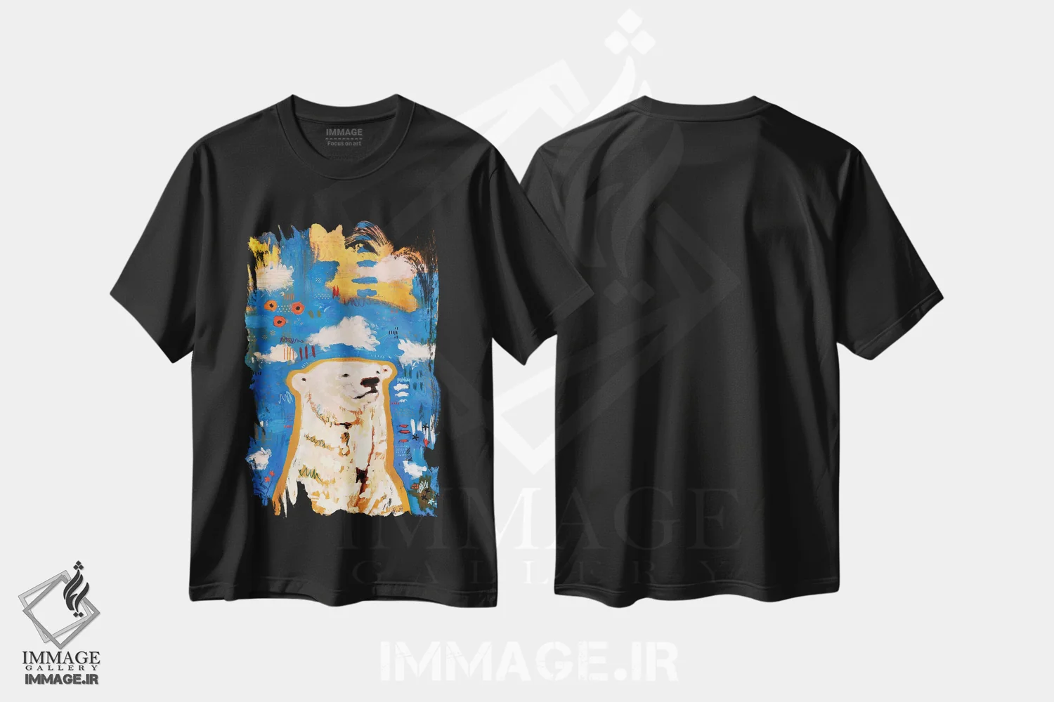 تیشرت مشکی طرح دار – تیشرت طبیعت ,نانوک اثر مادارا میسون immage.ir