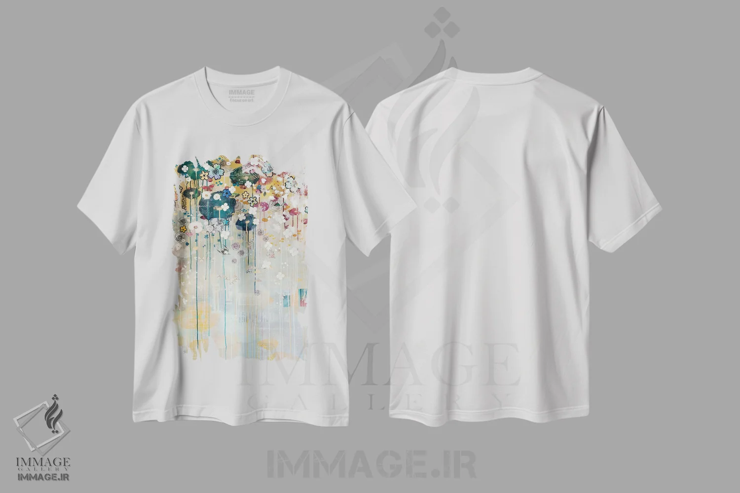 تیشرت سفید طرح دار – تیشرت هنری ,جوهره اثر مادارا میسون immage.ir