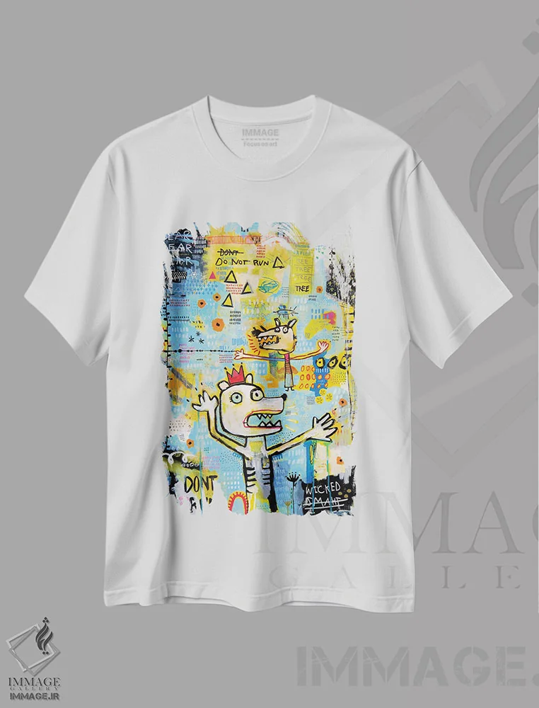 تیشرت سفید طرح دار – تیشرت فانتزی ,دب اکبر اثر مادارا میسون immage.ir