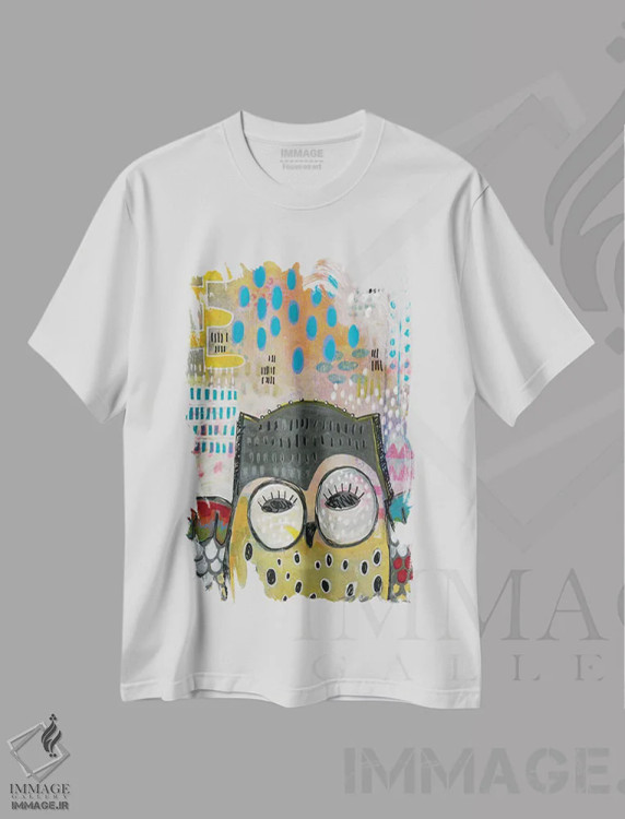 تیشرت سفید طرح دار – تیشرت هنری ,آنچه می جویی، تو را می جوید اثر مادارا میسون فروشگاه ایماژ