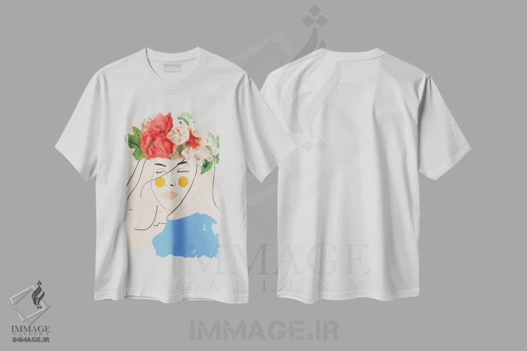 تیشرت سفید طرح دار – تیشرت گلدار ,سر گل سه اثر مردیت استیل فروشگاه ایماژ