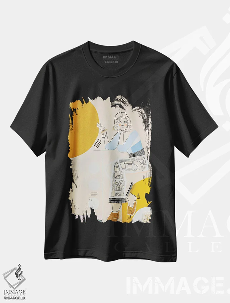 تیشرت مشکی طرح دار – تیشرت هنری ,اوپانزده اثر مردیت استیل immage.ir