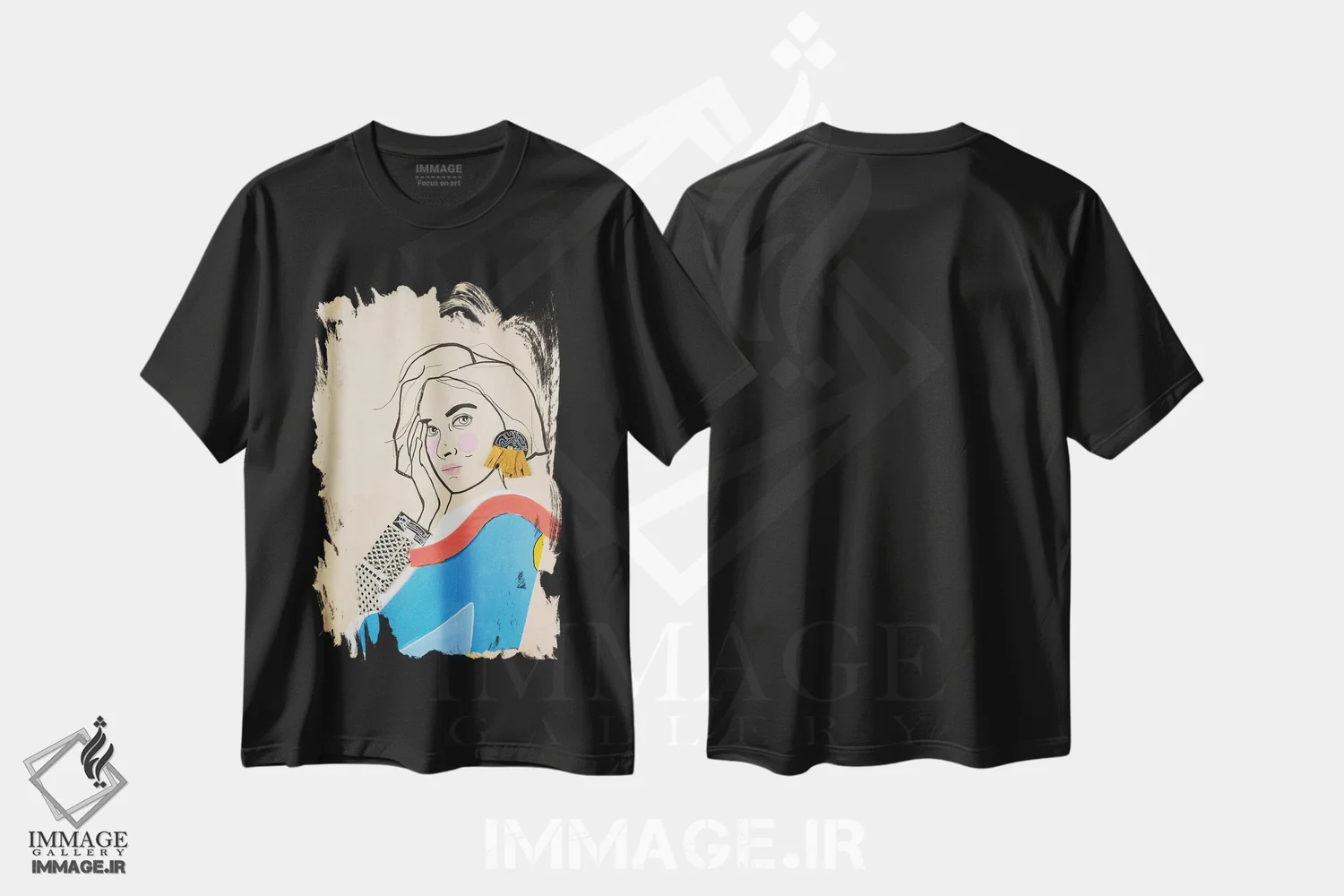 تیشرت مشکی طرح دار – تیشرت فشن زنانه ,اودوازده اثر مردیت استیل immage.ir