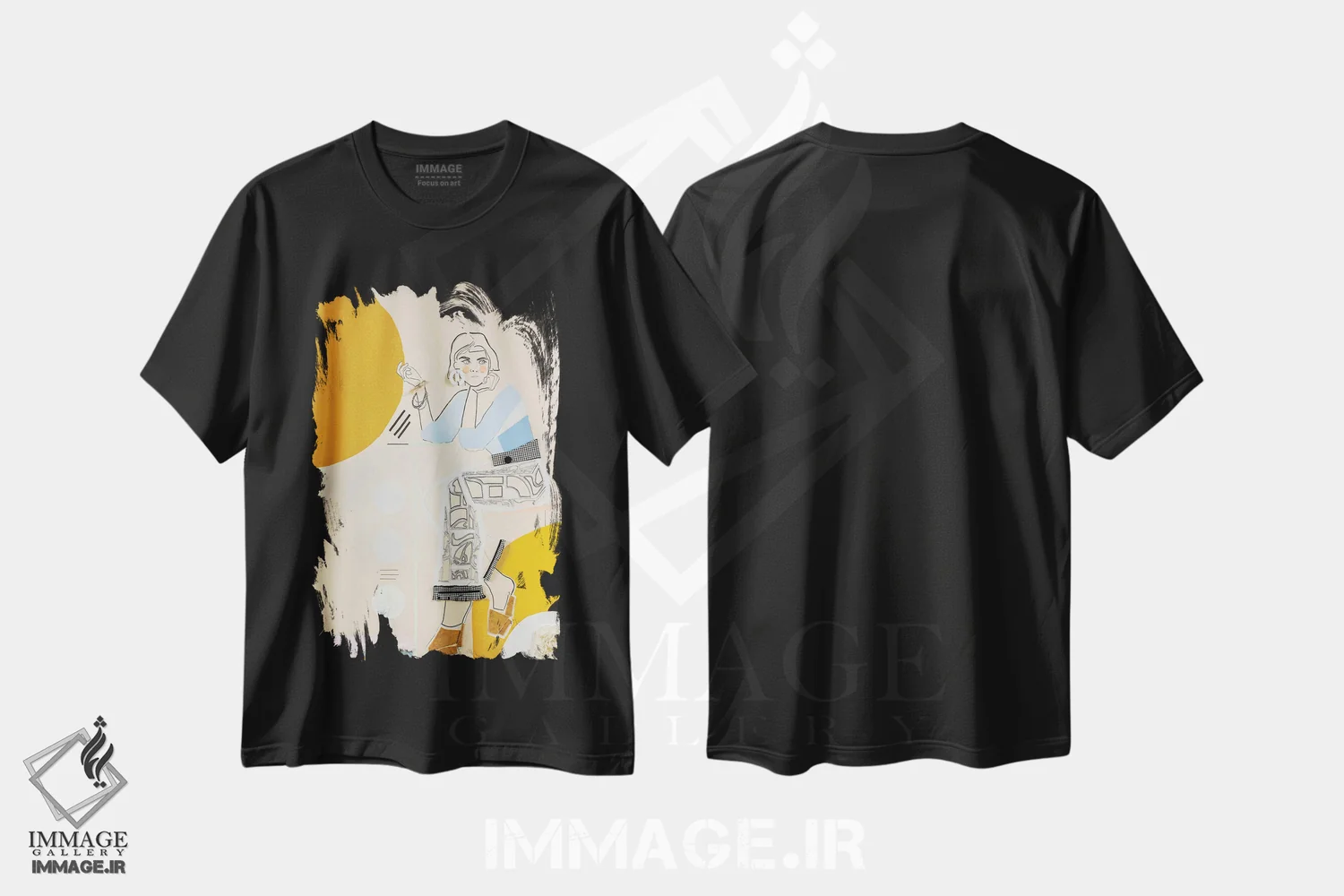تیشرت مشکی طرح دار – تیشرت هنری ,اوپانزده اثر مردیت استیل immage.ir