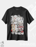 تیشرت مشکی طرح دار – تیشرت شهری ,نیمه شب در لندن اثر مادالینا تنتارئانو فروشگاه ایماژ