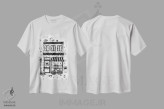تیشرت سفید طرح دار – تیشرت برلین ,کافه برلین اثر مادالینا تنتارئانو فروشگاه ایماژ
