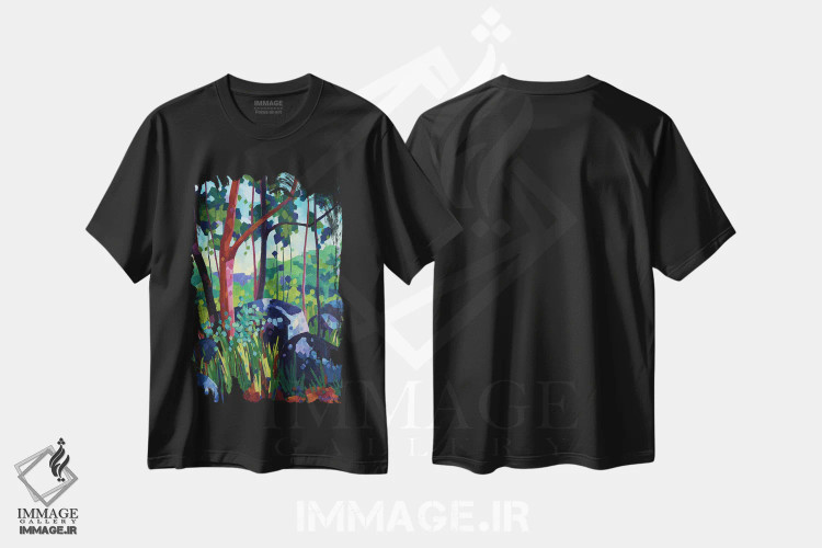 تیشرت مشکی طرح دار – تیشرت طبیعت ,اجتماع اثر ملیسا رید-دیواین immage.ir