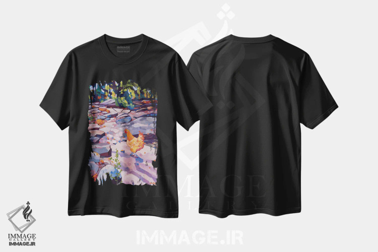 تیشرت مشکی طرح دار – تیشرت طبیعت ,یافتن مسیر خودم اثر ملیسا رید-دیواین فروشگاه ایماژ