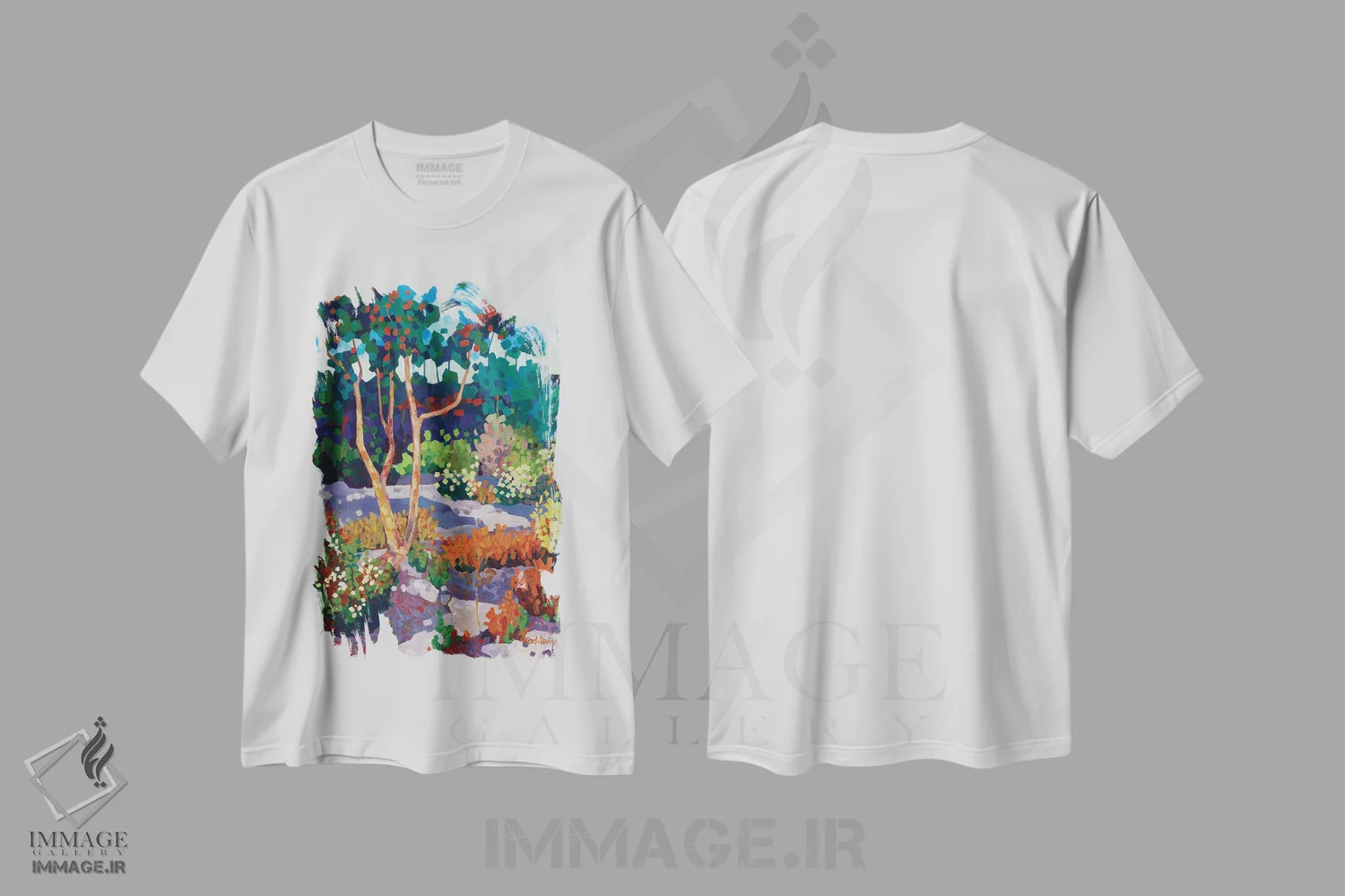 تیشرت سفید طرح دار – تیشرت هنری ,من به رنگ ها خواب می بینم اثر ملیسا رید-دیواین فروشگاه ایماژ