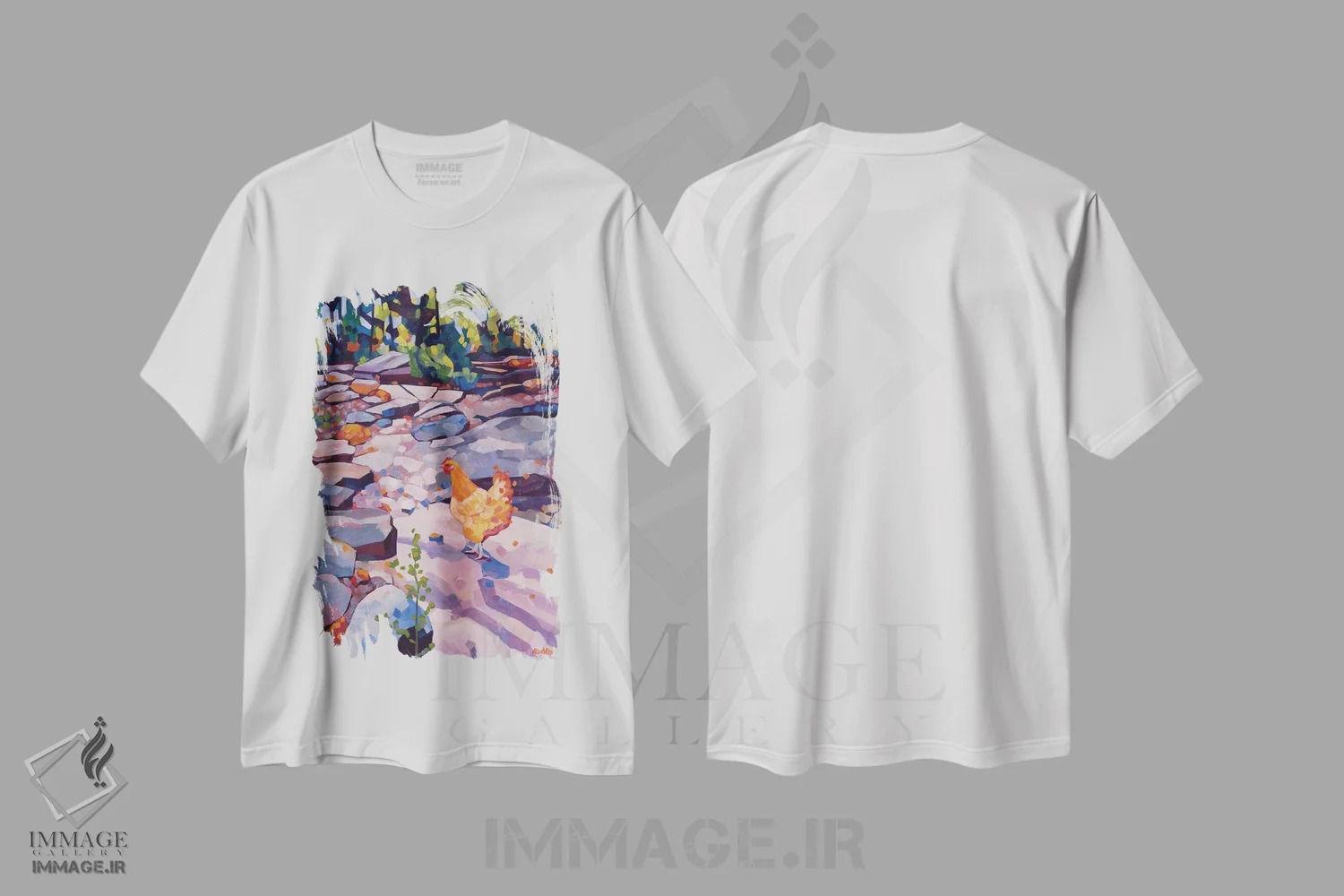 تیشرت سفید طرح دار – تیشرت طبیعت ,یافتن مسیر خودم اثر ملیسا رید-دیواین immage.ir