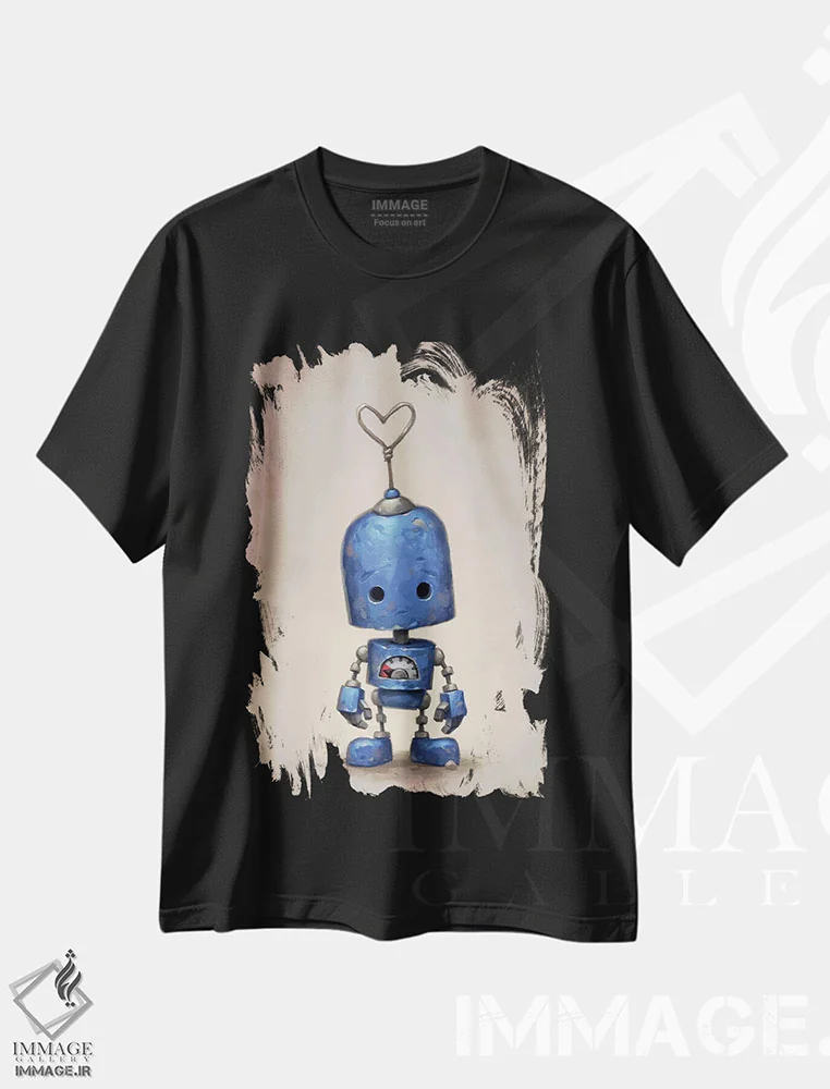 تیشرت مشکی طرح دار – تیشرت فانتزی ,آبی اثر مت دیکسون immage.ir