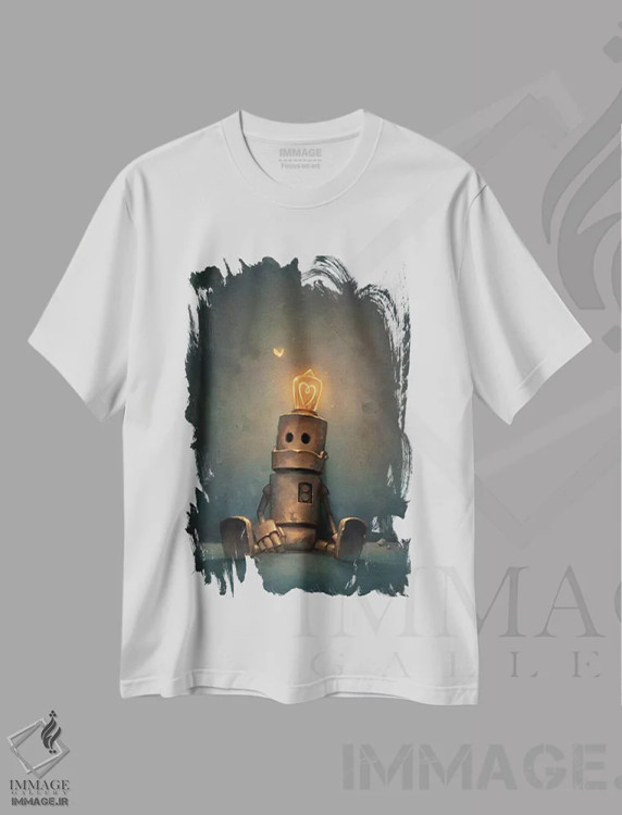 تیشرت سفید طرح دار – تیشرت هنری ,صبر اثر مت دیکسون فروشگاه ایماژ