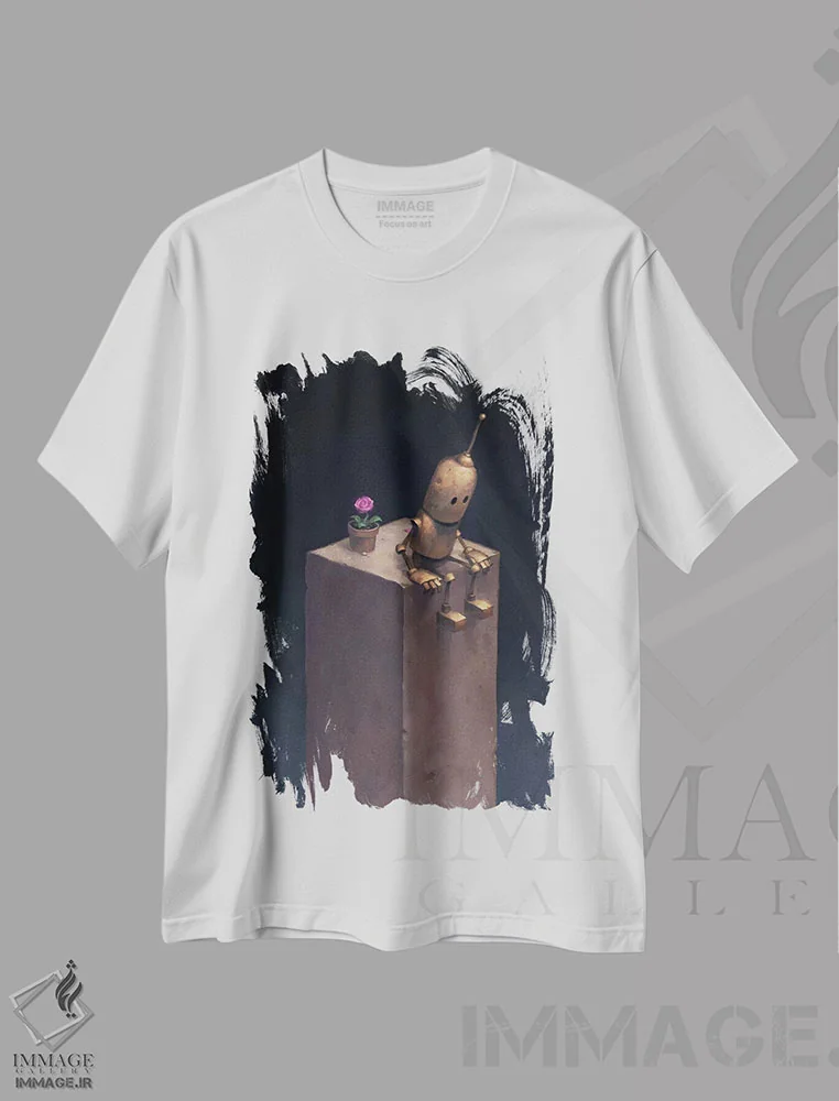 تیشرت سفید طرح دار – تیشرت علمی تخیلی ,پادشاهی اثر مت دیکسون immage.ir