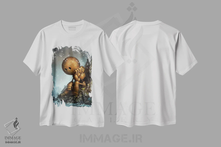 تیشرت سفید طرح دار – تیشرت هنری ,درون گرایی اثر مت دیکسون فروشگاه ایماژ